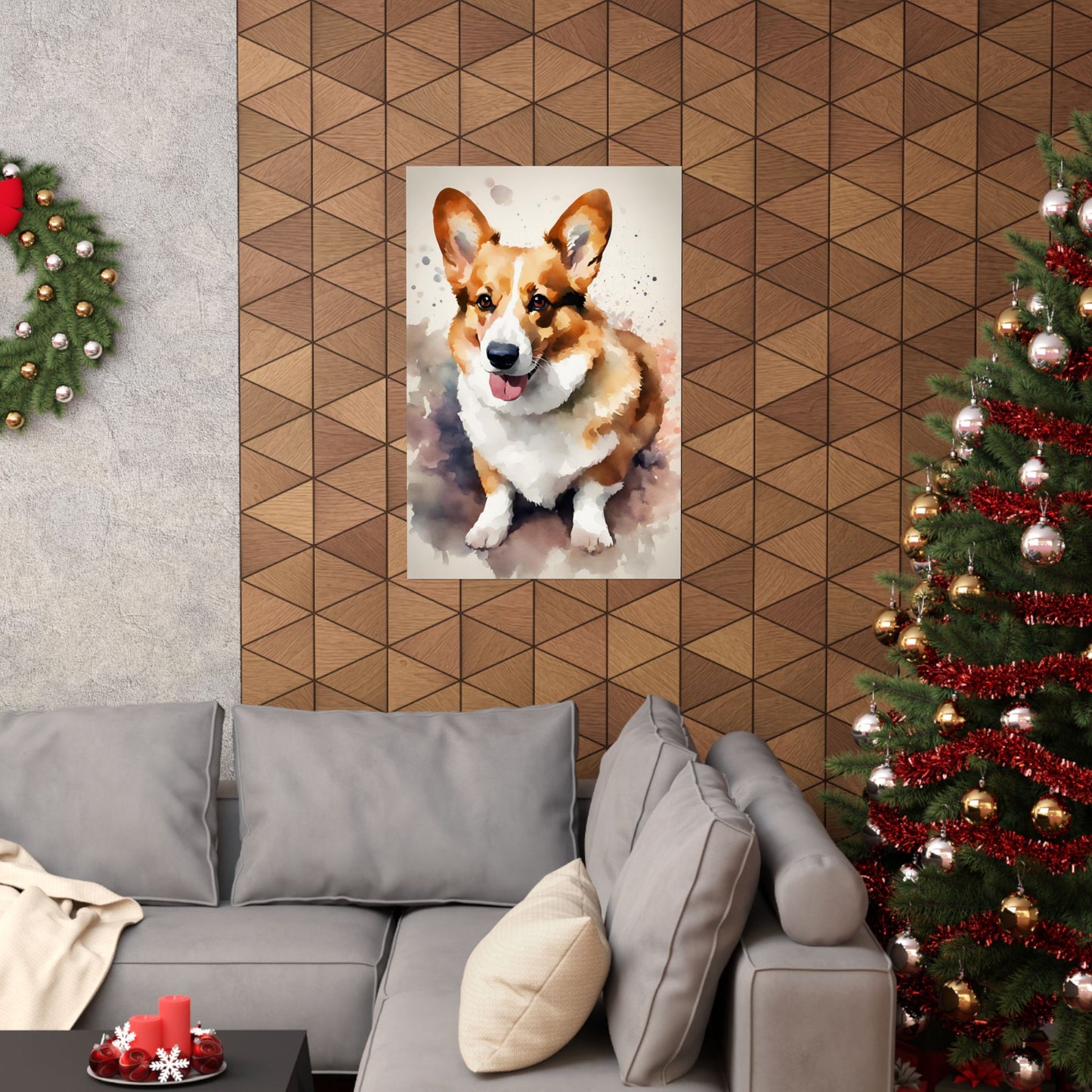 Dogs Corgi 01 Matte Vertical Poster
