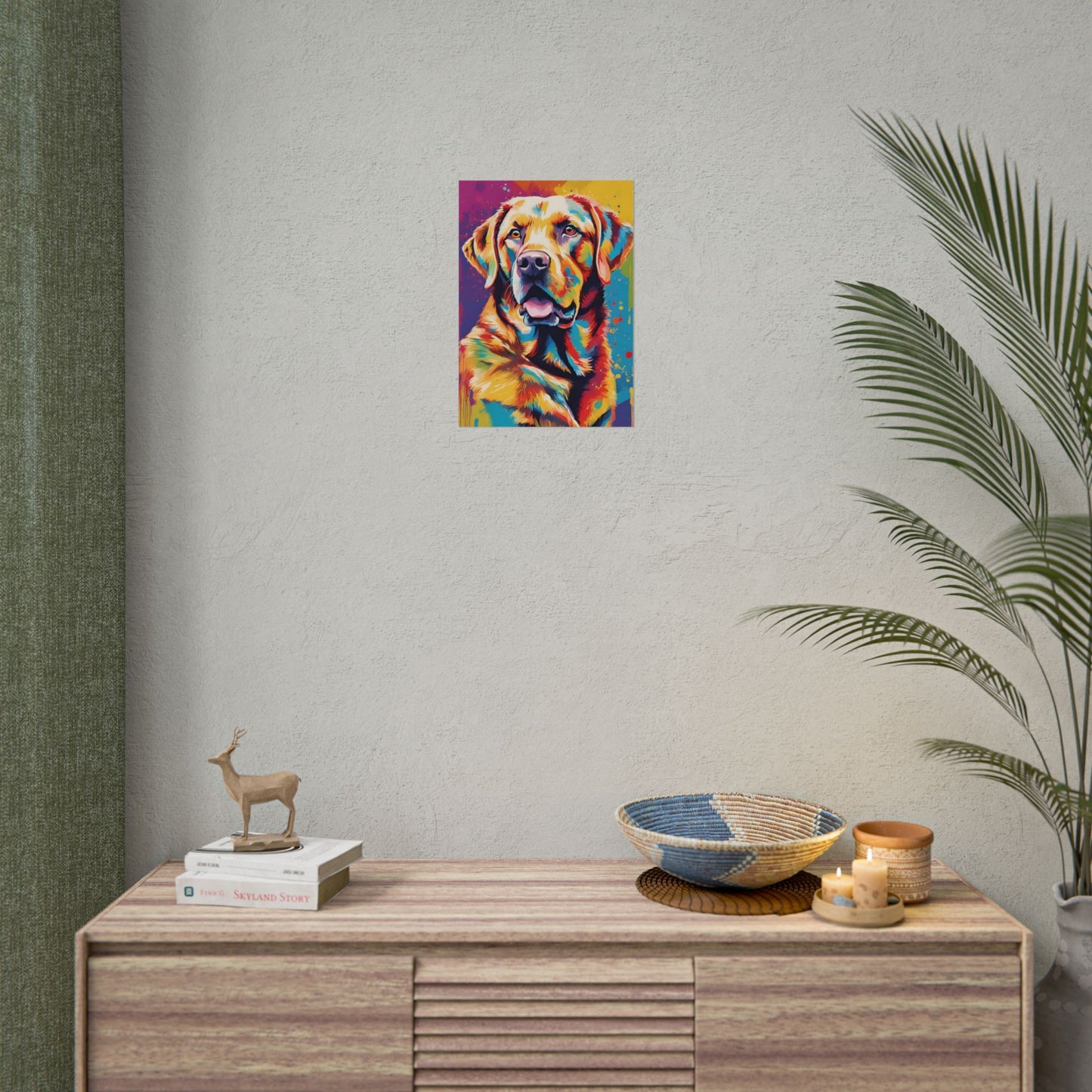 Multicolored Labrador 2 Matte Vertical Poster