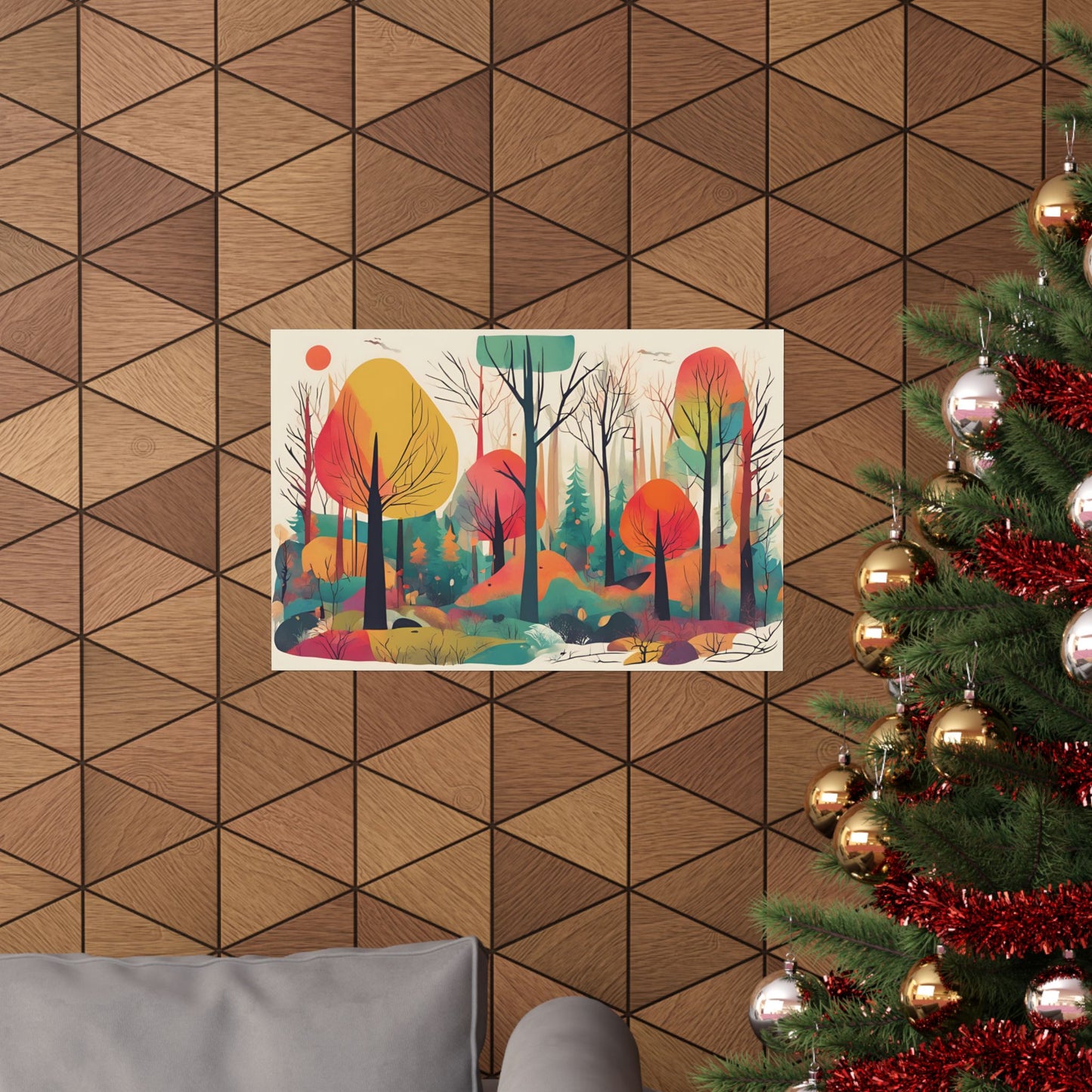 Retro forest 2 Matte Horizontal Posters