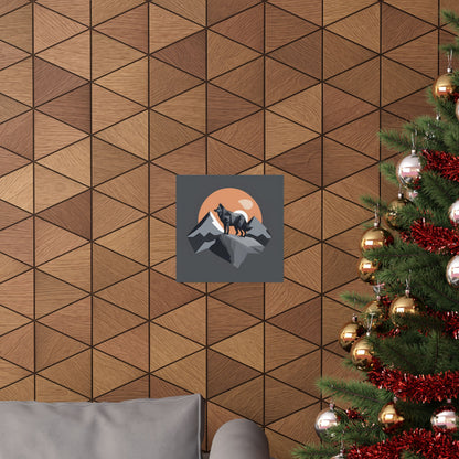Lone Collection Wolf 17 Matte Square Posters