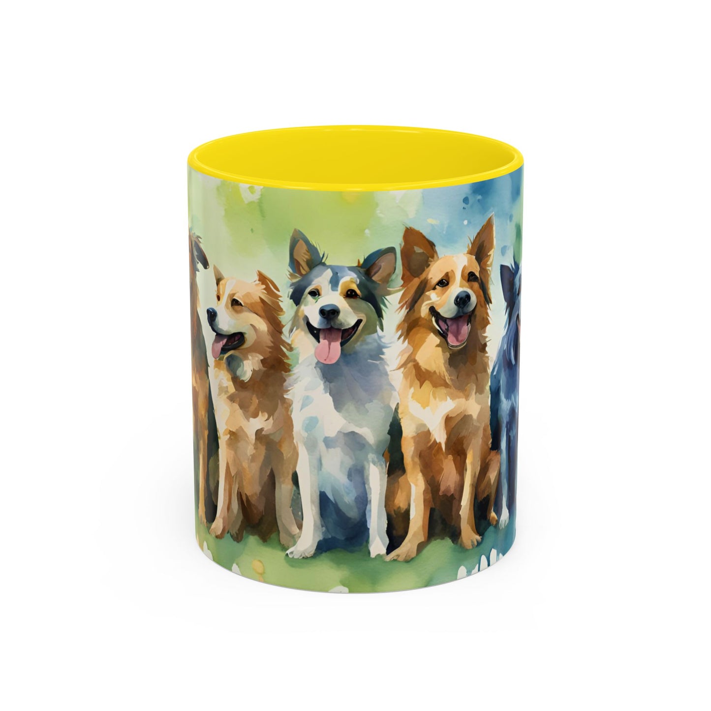 Multicoloured Doggies 10 Accent Mug 11oz