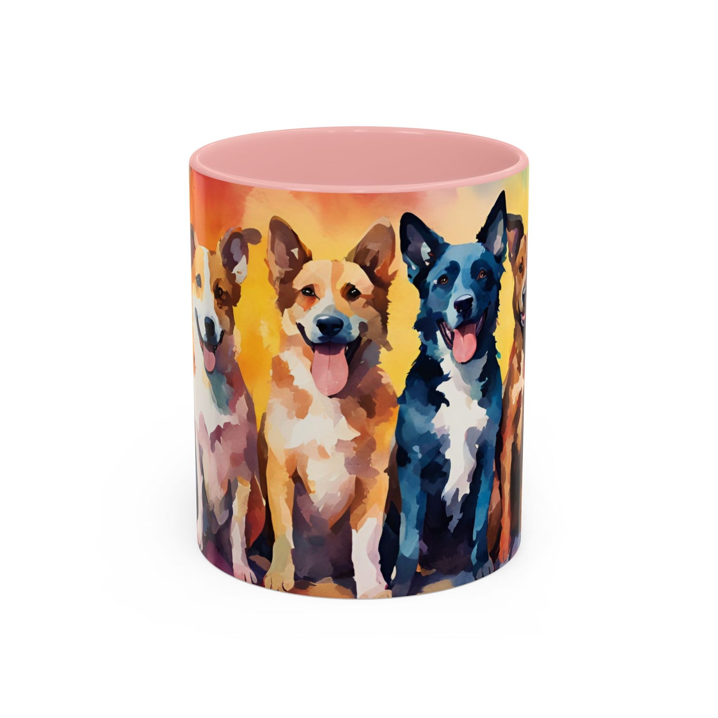 Multicoloured Doggies 3 Accent Mug 11oz