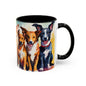 Multicoloured Doggies 11 Accent Mug 11oz
