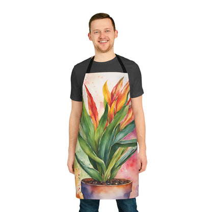 Multicolored Pot Plant 4 Adult Apron (AOP)