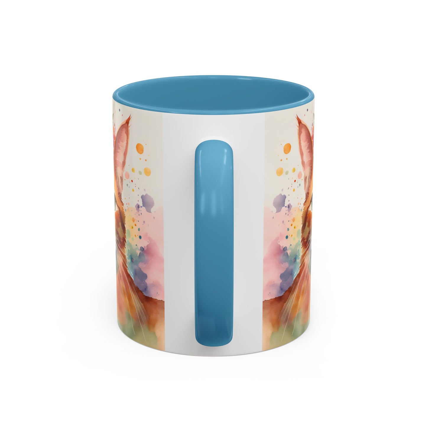 Floral Ginger Cat 02 Accent Coffee Mug - 11oz Perfect for Cat Lovers & Gifts