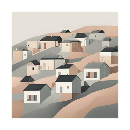 On The Hillside Nude 2 Matte Square Posters