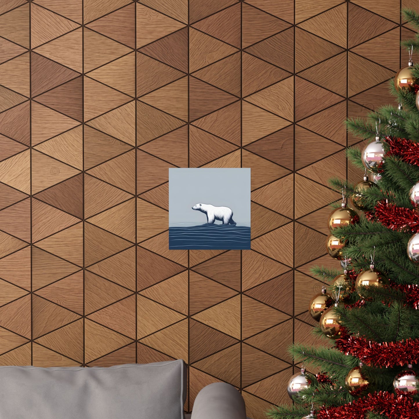 Lone Collection Polar Bear 1 Matte Square Posters
