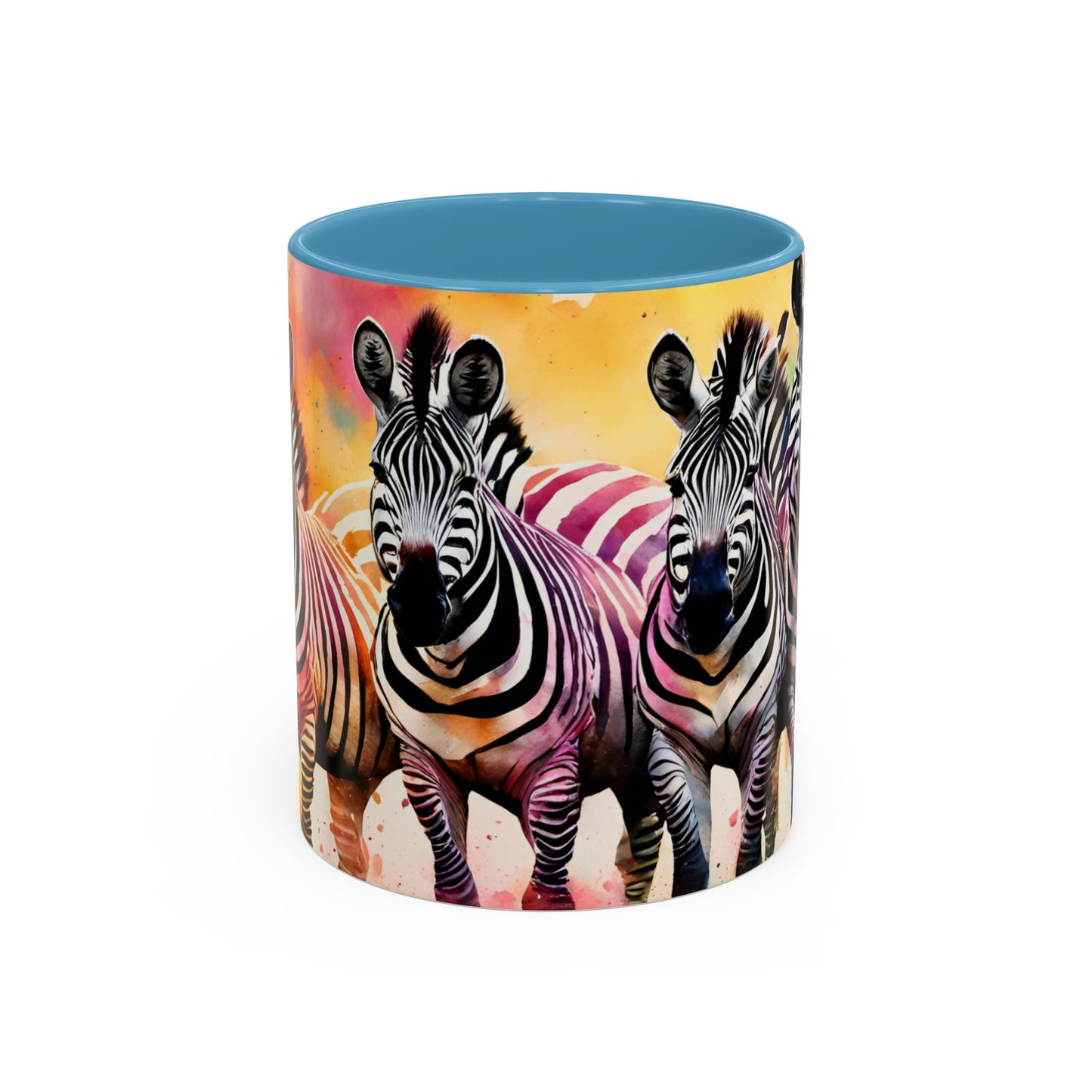 Multicoloured Zebra 2 Accent Mug 11oz