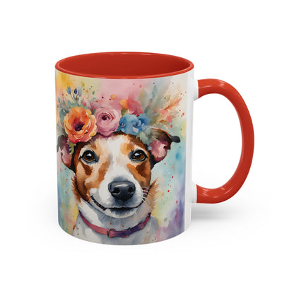 Jack Russell 04 Accent Coffee Mug - Dog Lover Gift