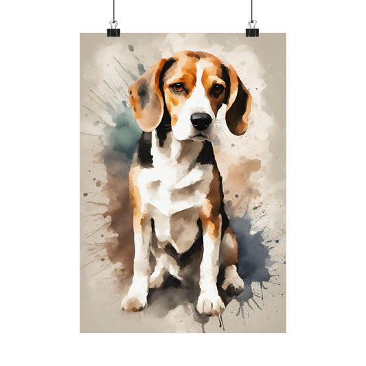 Dogs Beagle 01 Matte Vertical Poster