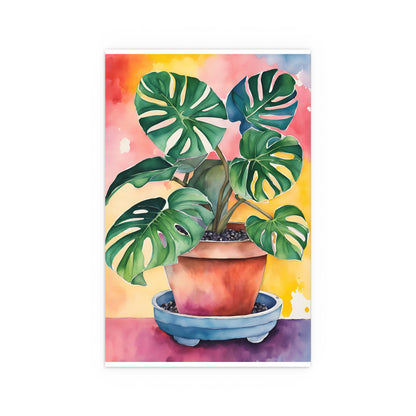 Multicolored Pot Plant 12 Indoor and Outdoor Silk Poster