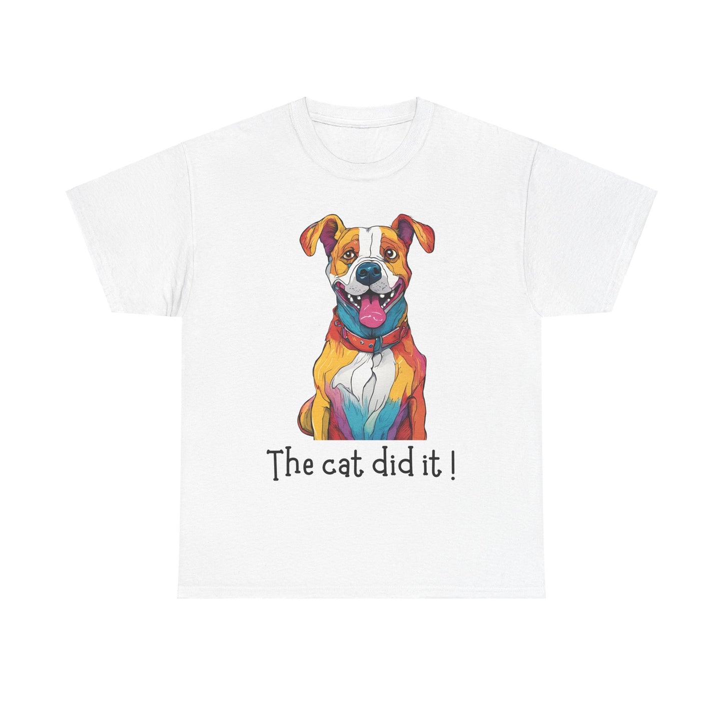 The cat did it! Unisex Heavy Cotton Tee