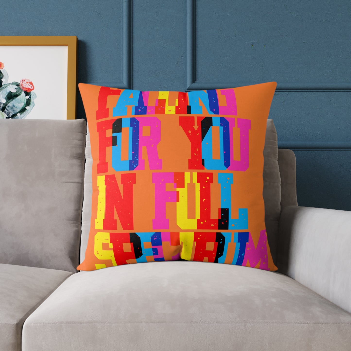 Falling For You In Full Spectrum  Poly Pillow