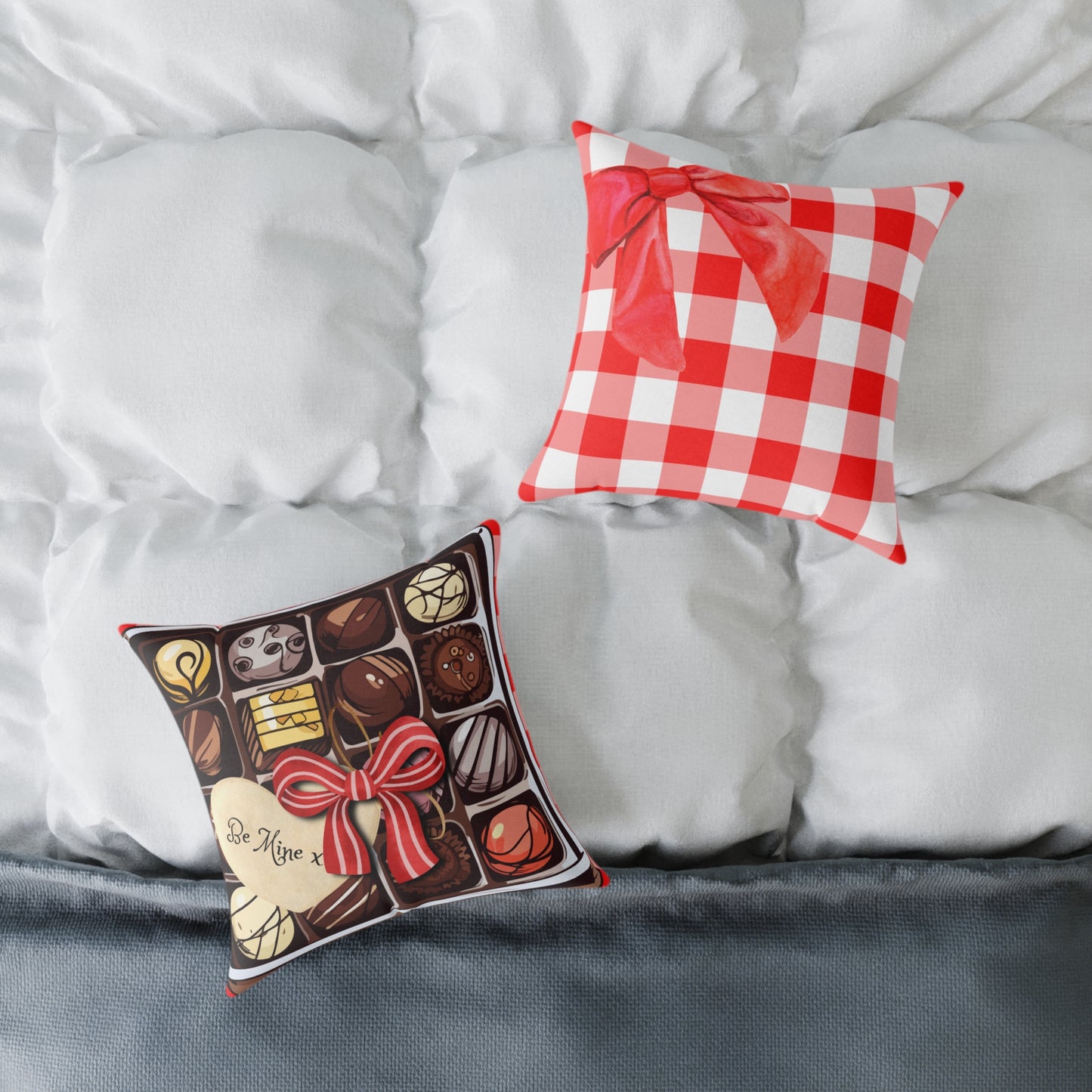 Valentine Chocolate Box Poly Pillow