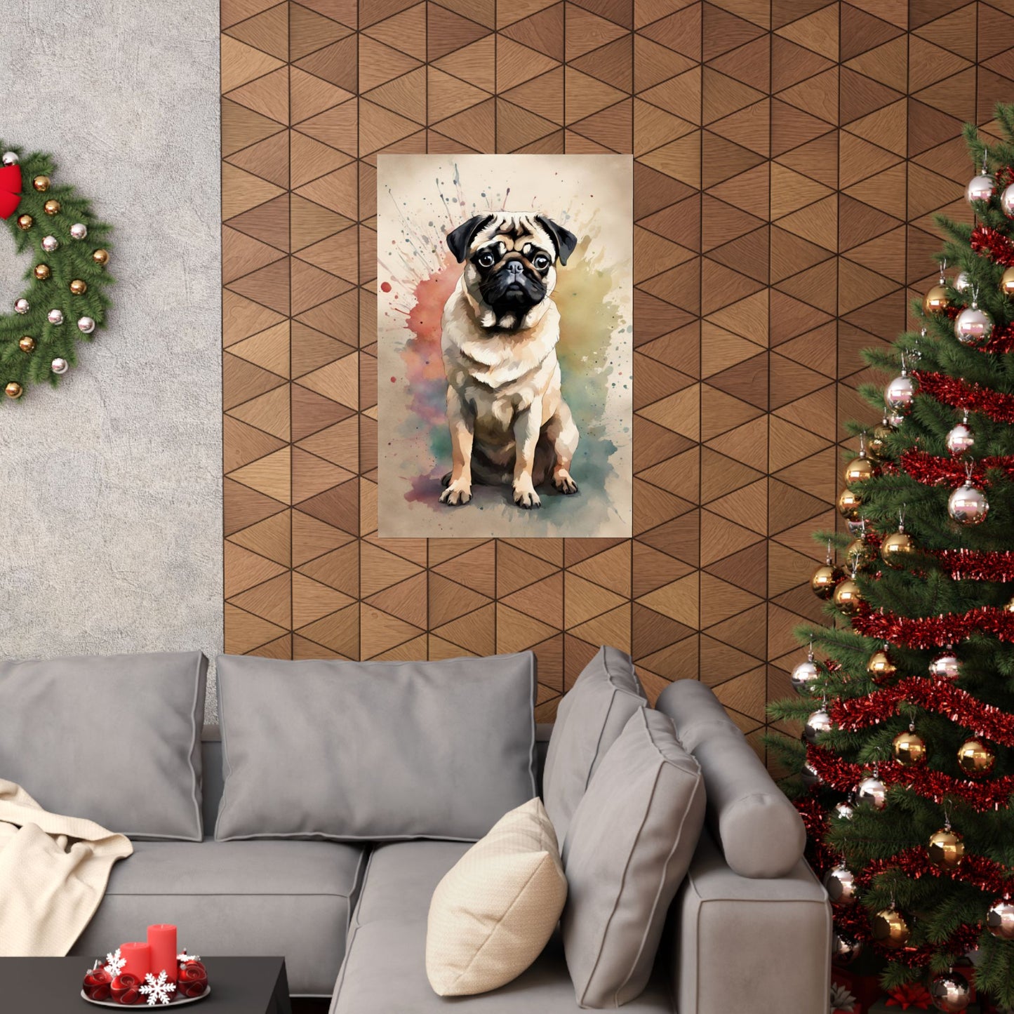 Dogs Pug 04 Matte Vertical Poster