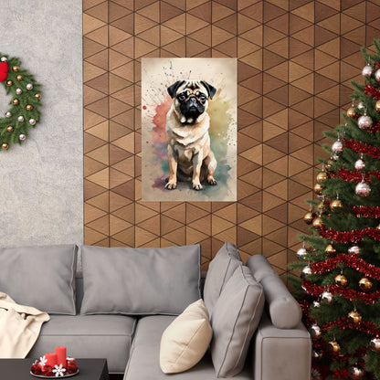 Dogs Pug 04 Matte Vertical Poster