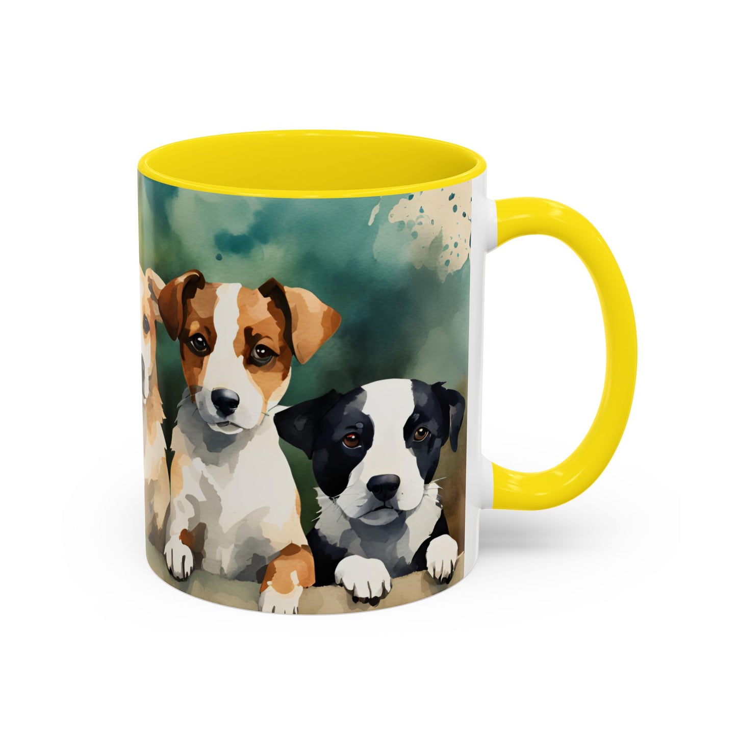 Multicoloured Doggies 12 Accent Mug 11oz