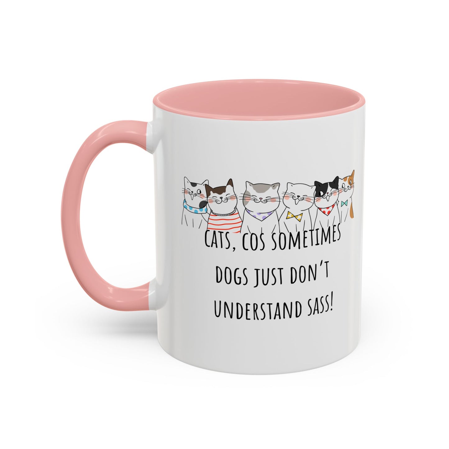 Cats V Dogs Accent Coffee Mug (11oz)