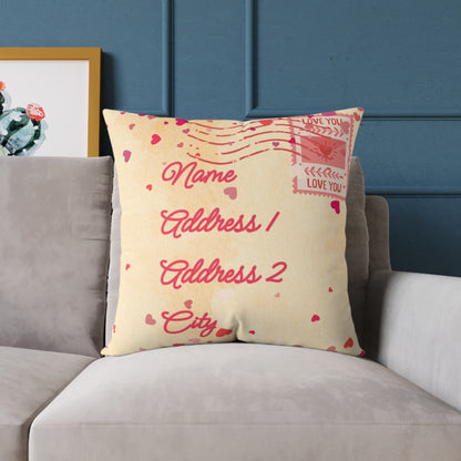 Personalized Valentines Letter Poly Pillow