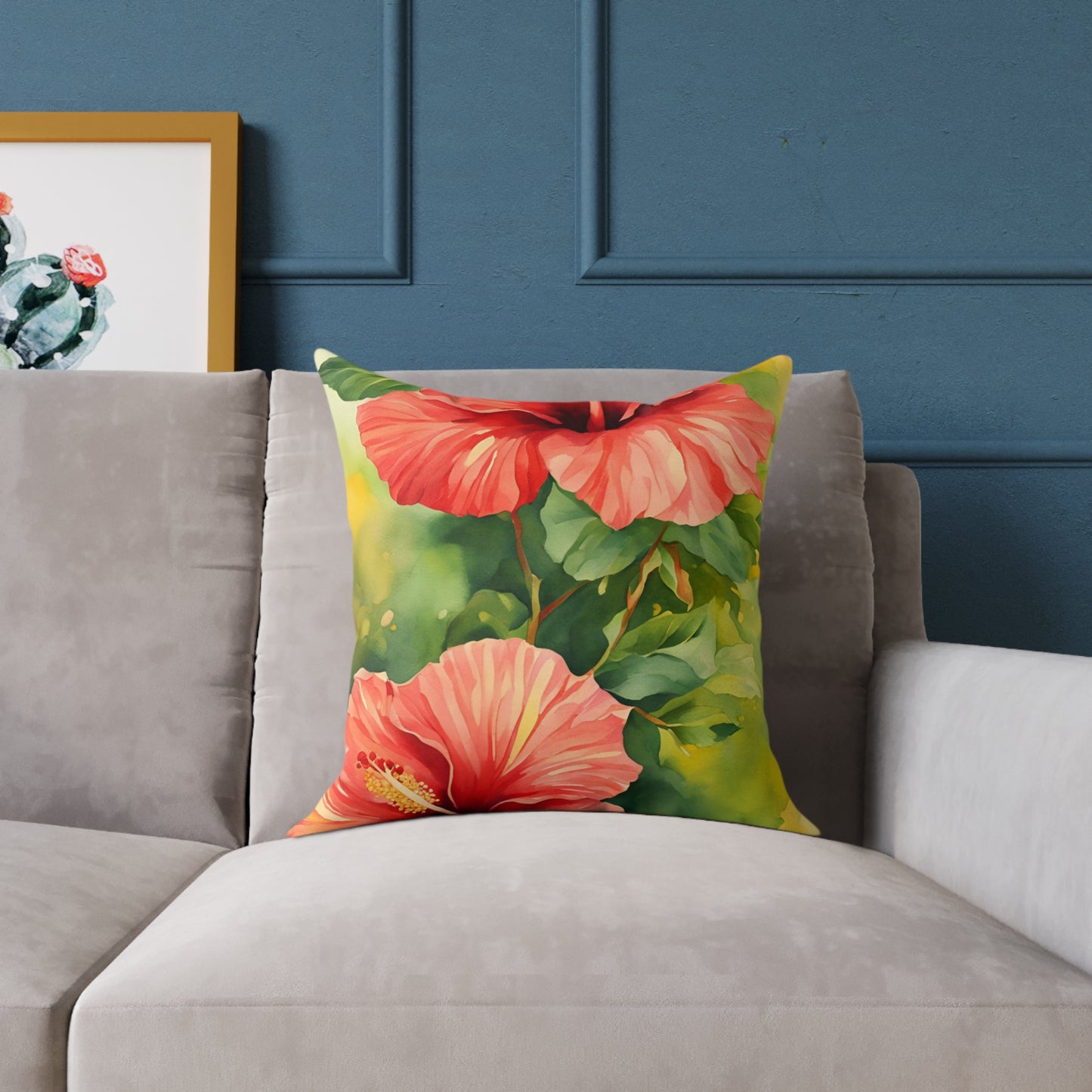 Hibiscus 01 Poly Pillow - Natures Beauty Design