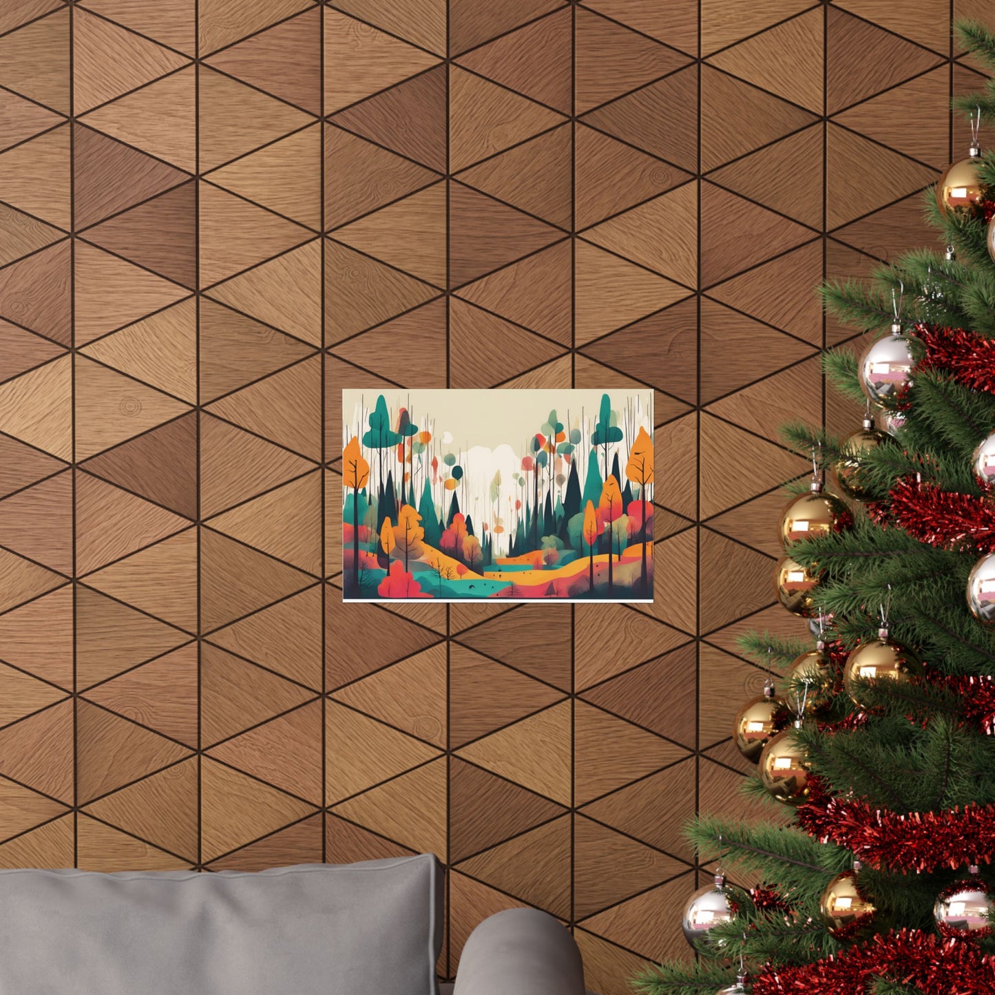 Retro forest 4 Matte Horizontal Posters