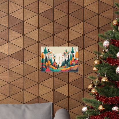 Retro forest 4 Matte Horizontal Posters