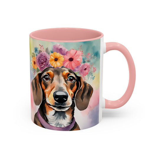 Dachshund 03 Accent Coffee Mug - Dog Lover Gift