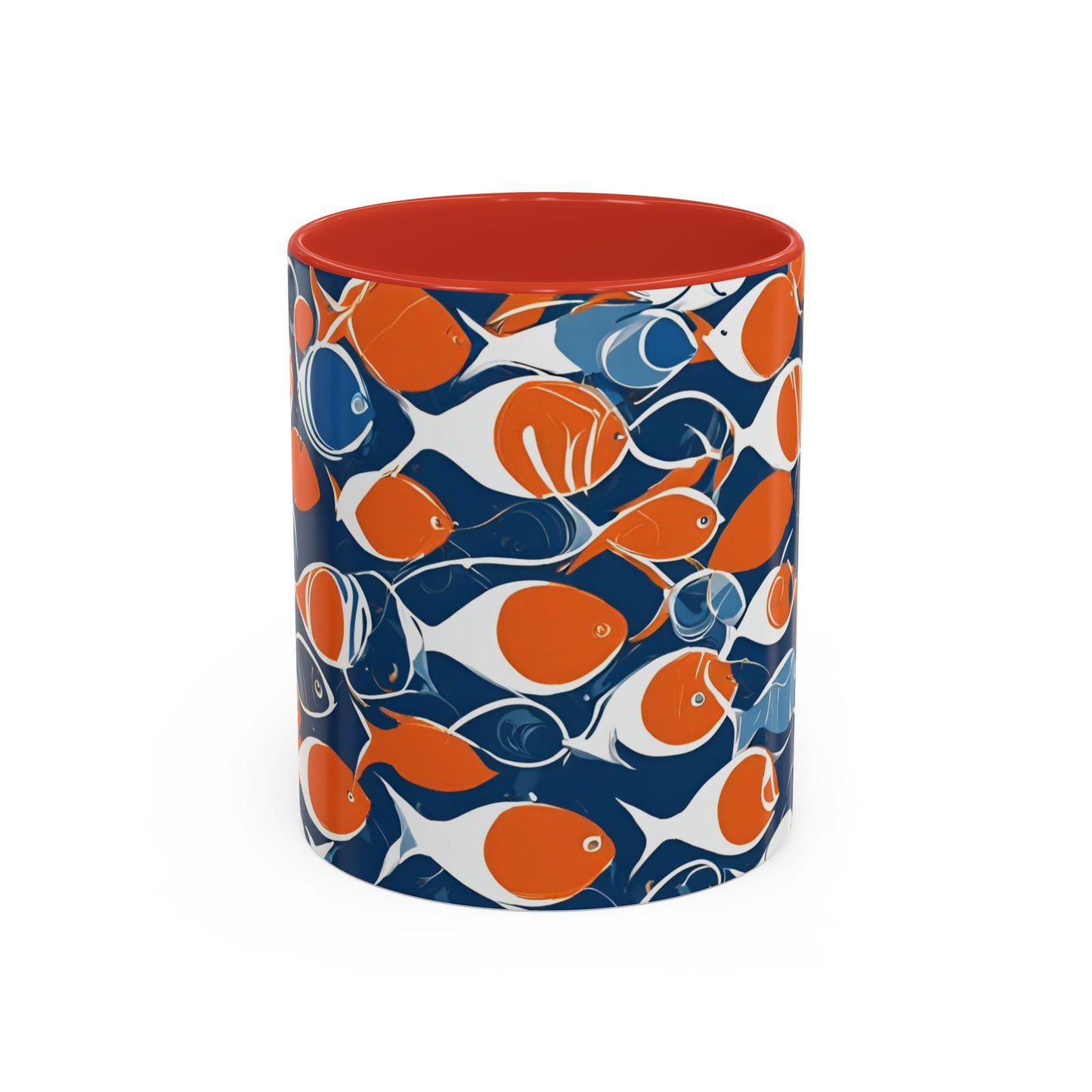 Orange Fish 08 Accent Coffee Mug (11oz)