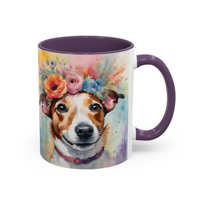 Jack Russell 04 Accent Coffee Mug - Dog Lover Gift