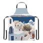 Greek rooftops Adult Apron (AOP)
