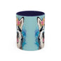 Husky 02 Accent Coffee Mug - Dog Lover Gift