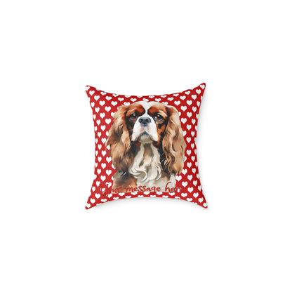 Personalized Valentine Cavalier King Charles Spaniel Poly Cushion/Pillow 5 sizes