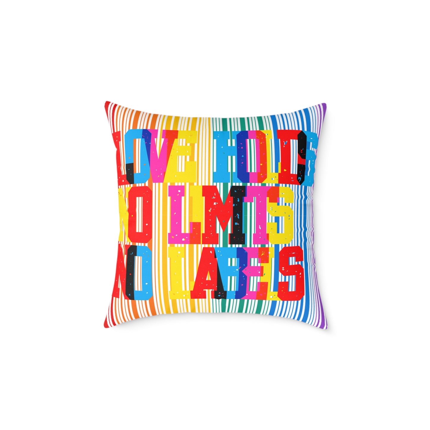 Love Holds No Limits No Labels Poly Pillow