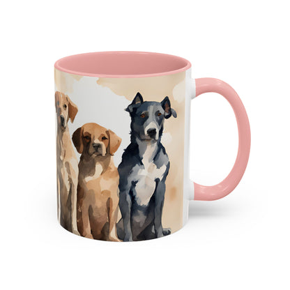 Doggies in a Row 3 Accent Mug 11oz