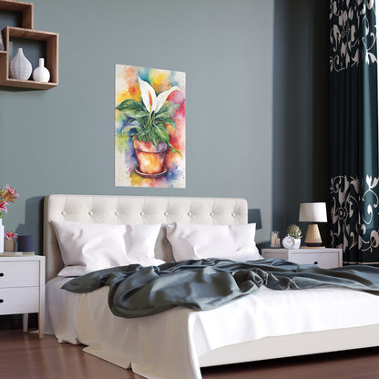 Multicolored Pot Plant 17 Indoor and Outdoor Silk Poster