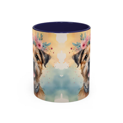 Border Terrier 01 Accent Coffee Mug - Dog Lover Gift