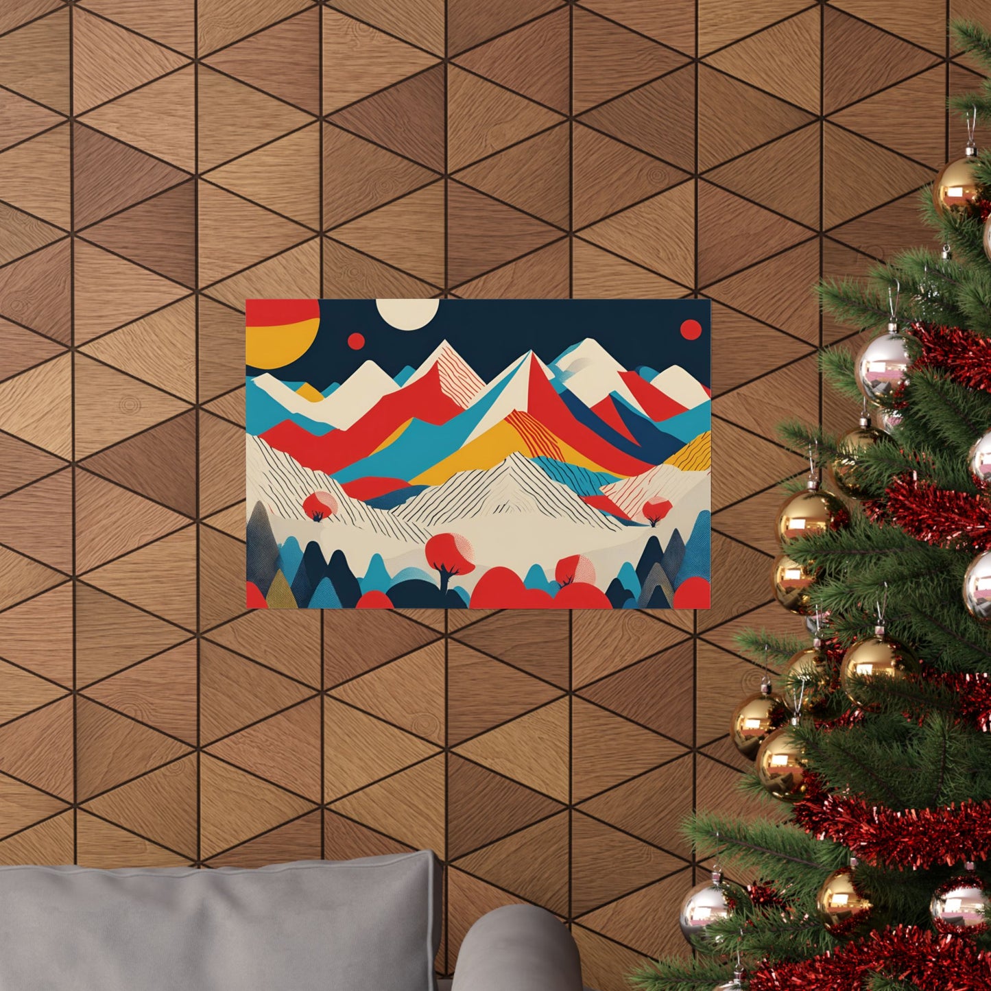 Retro Alpine 4 Matte Horizontal Posters