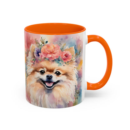 Pomeranian 02 Accent Coffee Mug - Dog Lover Gift