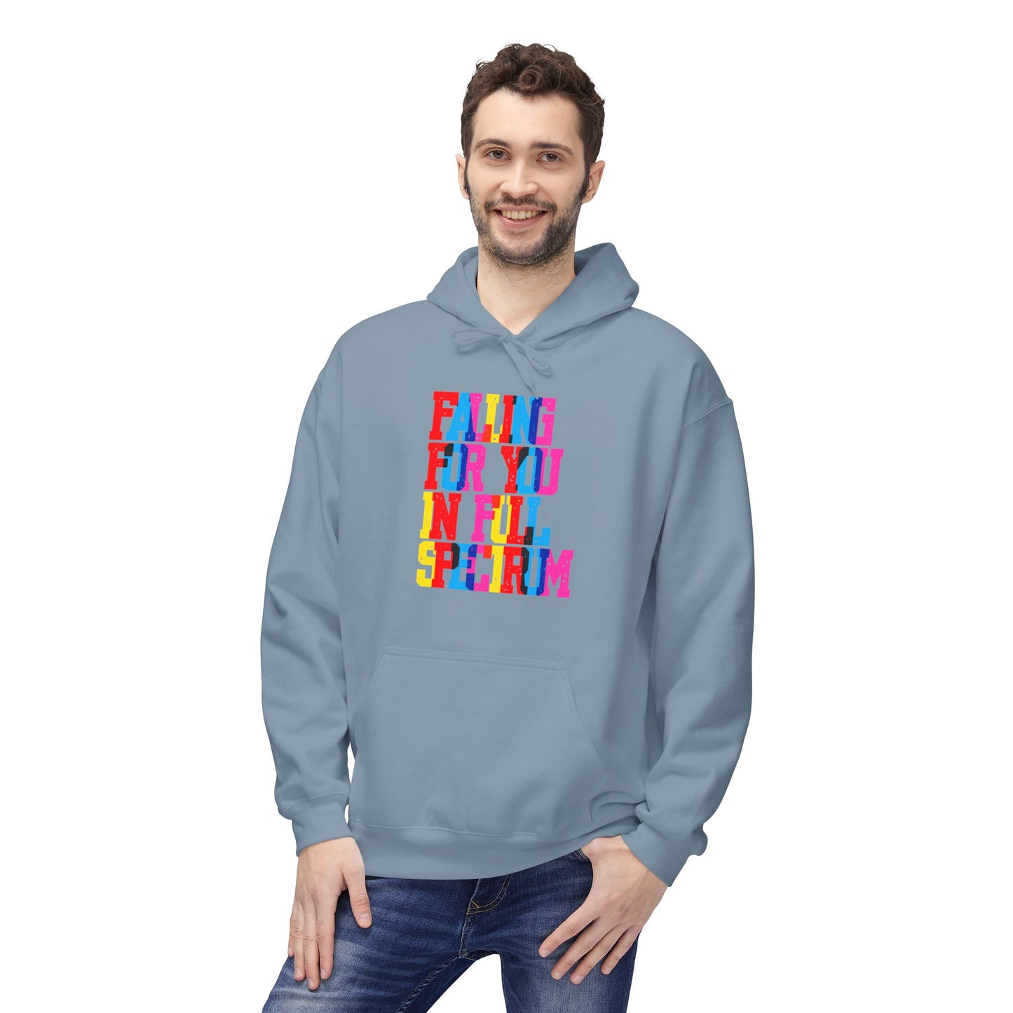 Falling For You In Full Spectrum Unisex Valentines Hoodie
