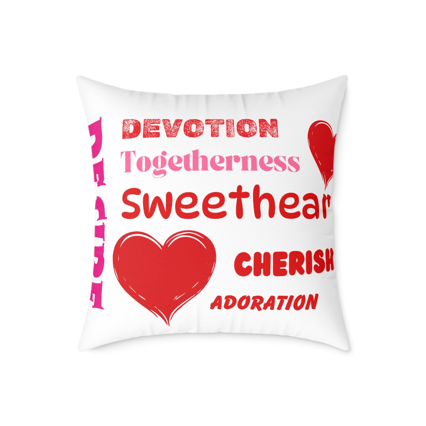 Sweetheart Words Poly Pillow