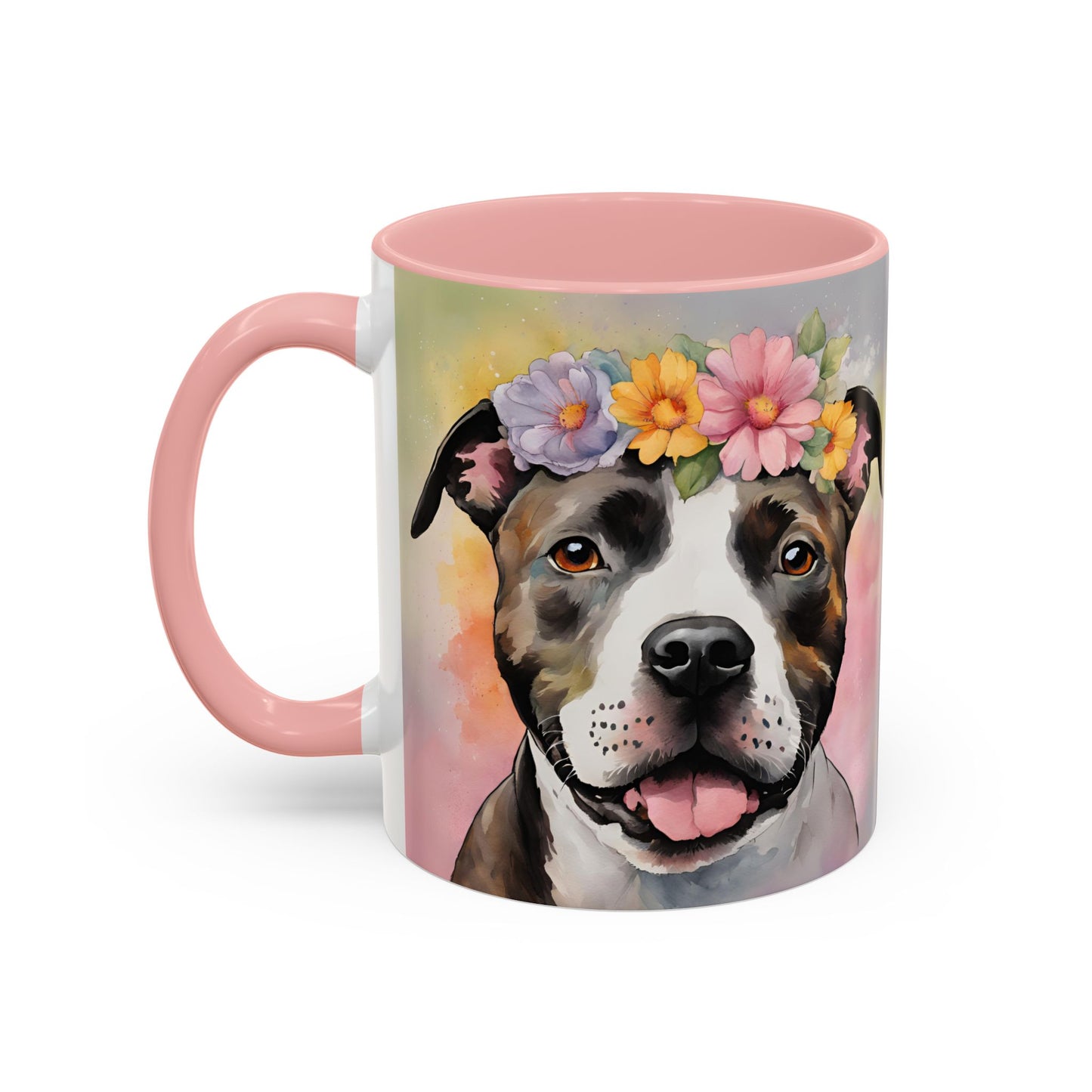 Staffordshire Bull Terrier 01 Accent Coffee Mug - Dog Lover Gift