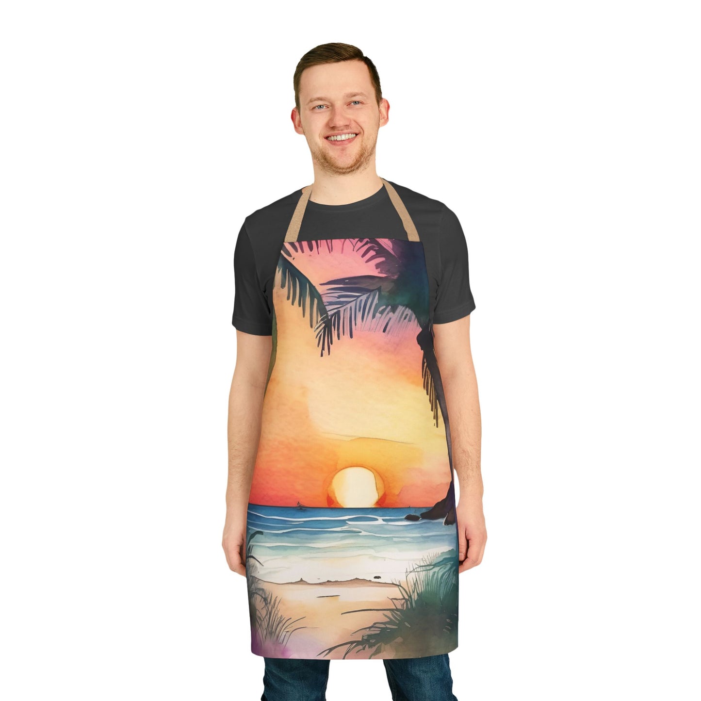 Tropical Sunset 02 Apron 5-Color Straps