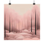 Lonely Forest Pink 25 Matte Square Posters