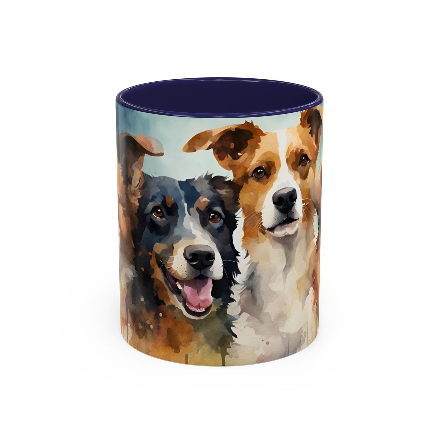 Multicoloured Doggies 5 Accent Mug 11oz