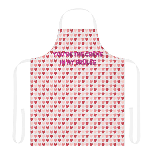 You’re The Crème In My Brûlée Valentines Apron, 5-Color Straps