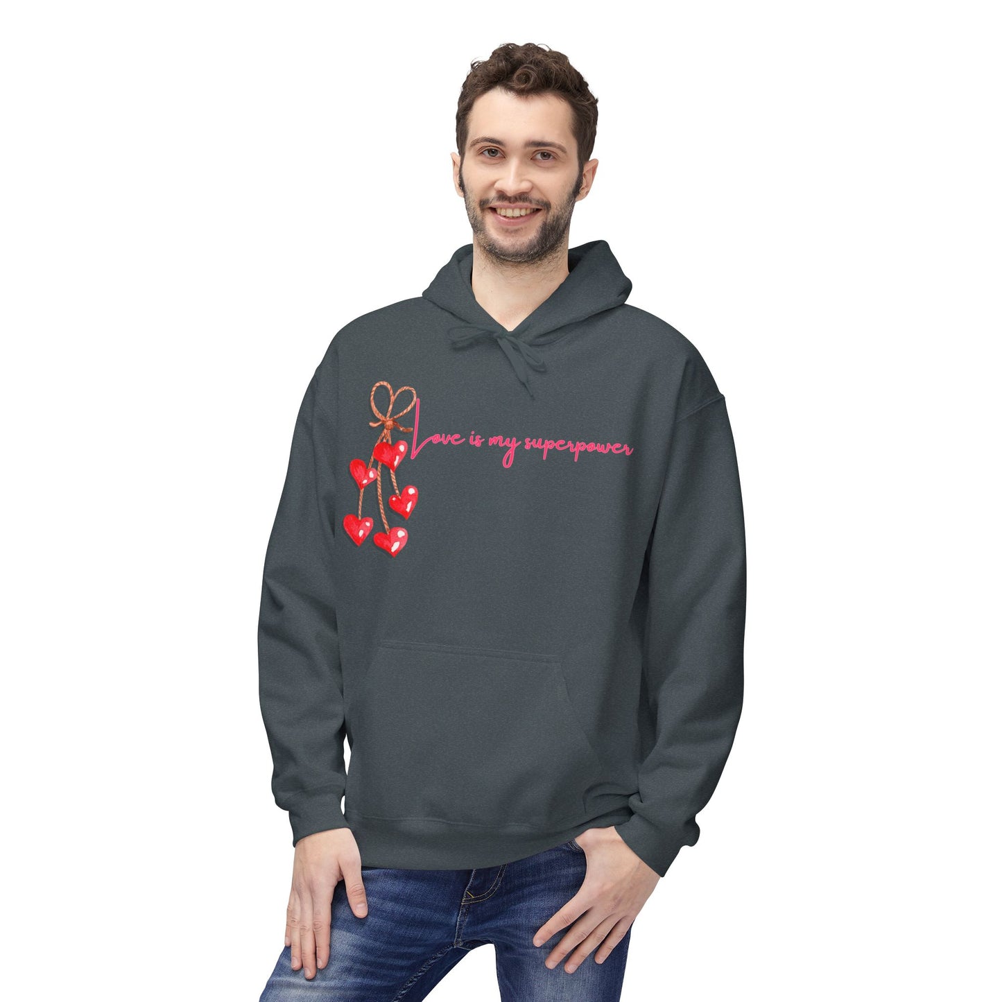 Love Is My Superpower Unisex Valentines Hoodie