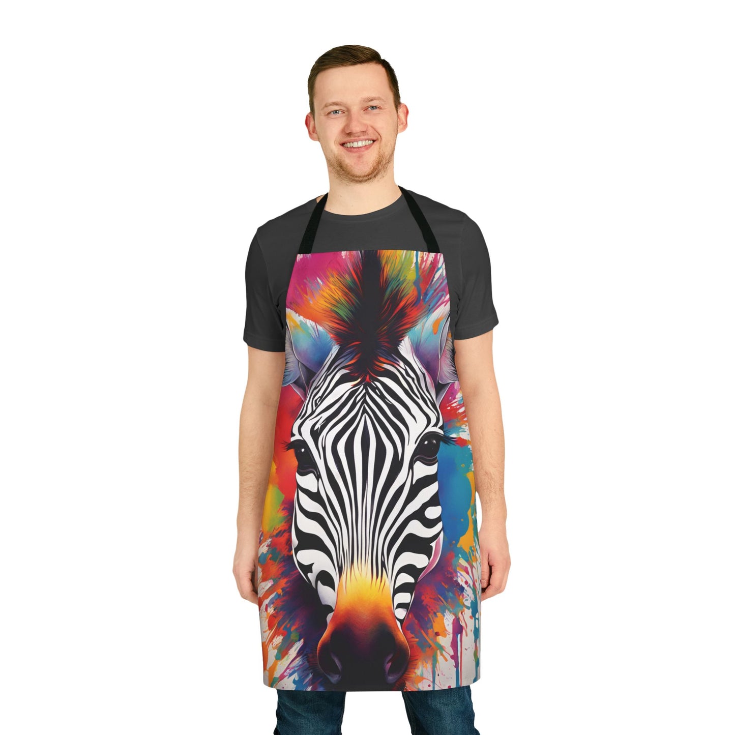 Multi zebra Adult Apron (AOP)