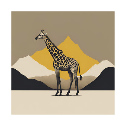 Lone Collection Giraffe 17 Matte Square Posters