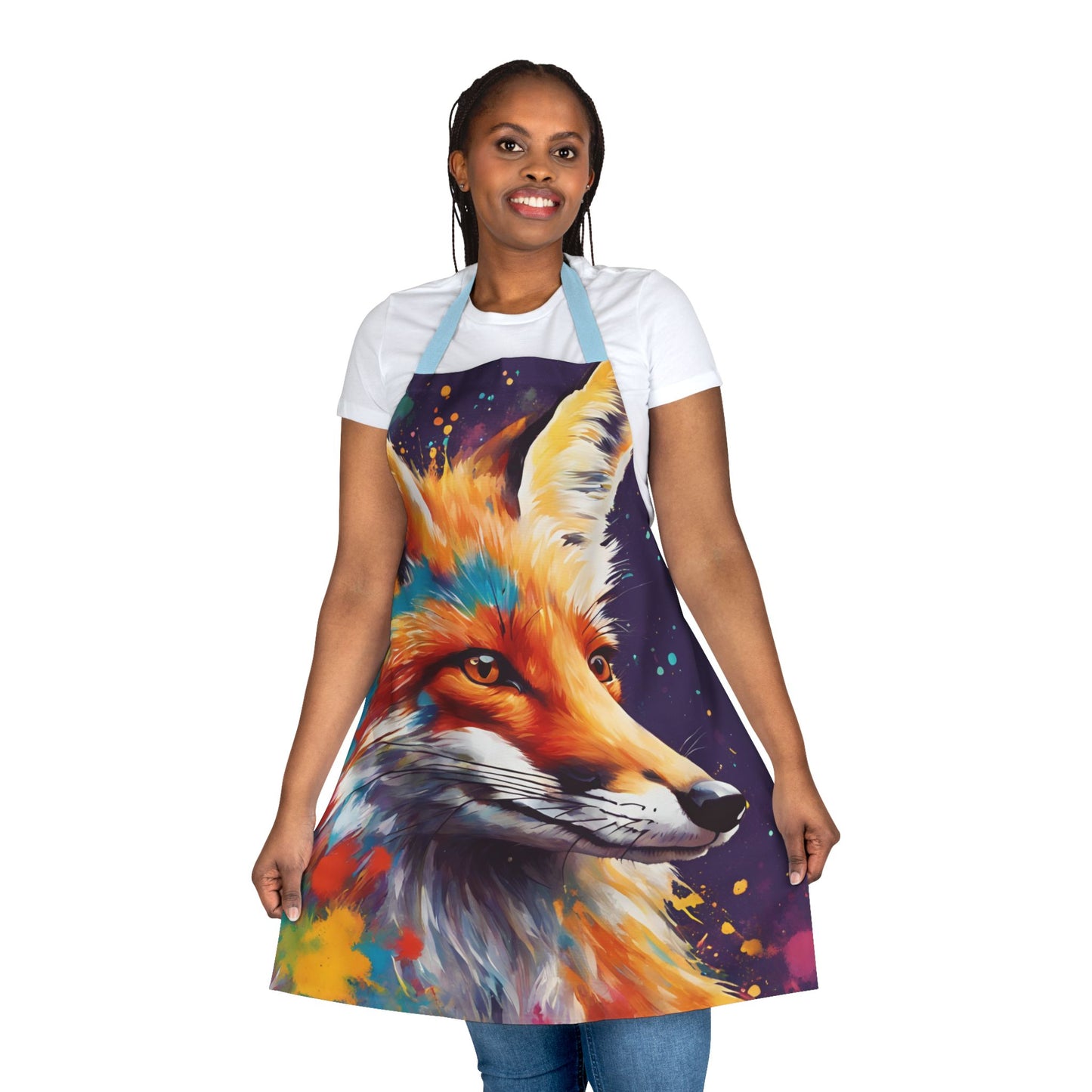 Multicolored Fox Adult Apron (AOP)