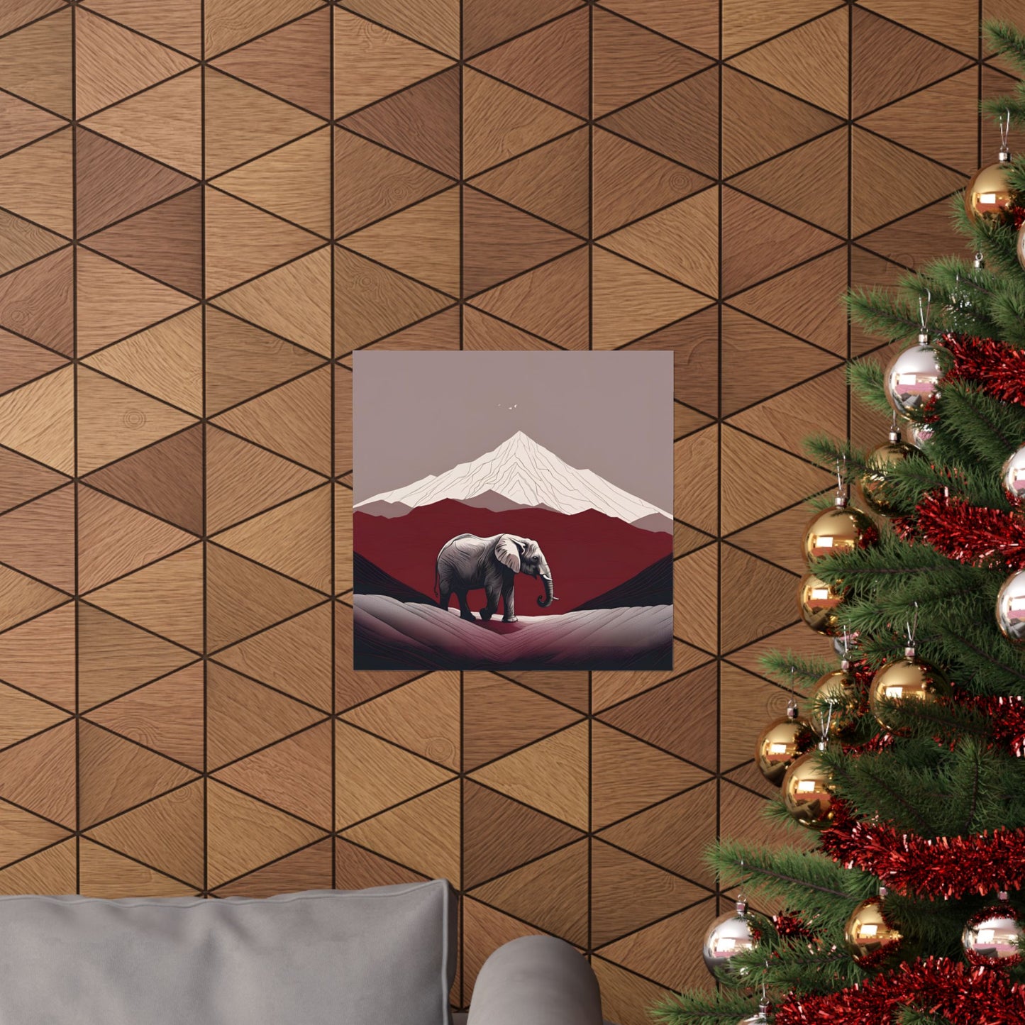 Lone Collection Elephant 5 Matte Square Posters